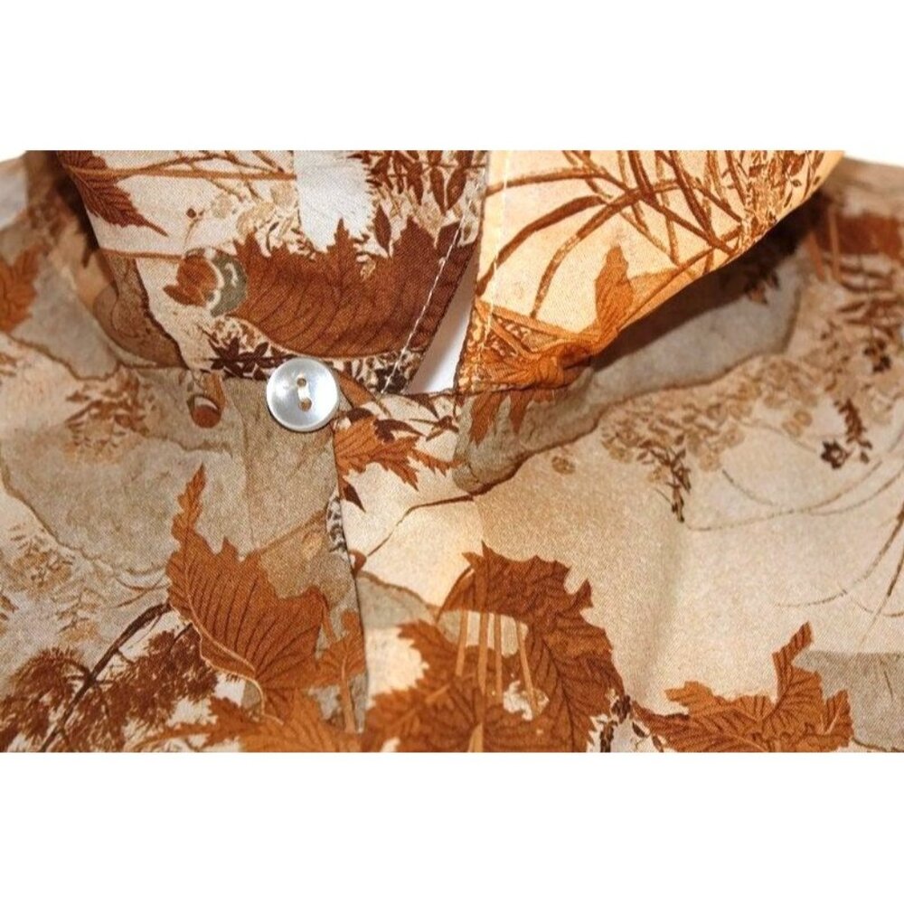 Liberty House of Hawaii Button Down Men XL Tan Vintage Floral Aloha Shirt Hawaii - Picture 4 of 9